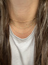 Pink Enamel and Bead Necklace