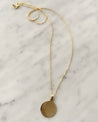 Medium Gold Disc Charm Necklace