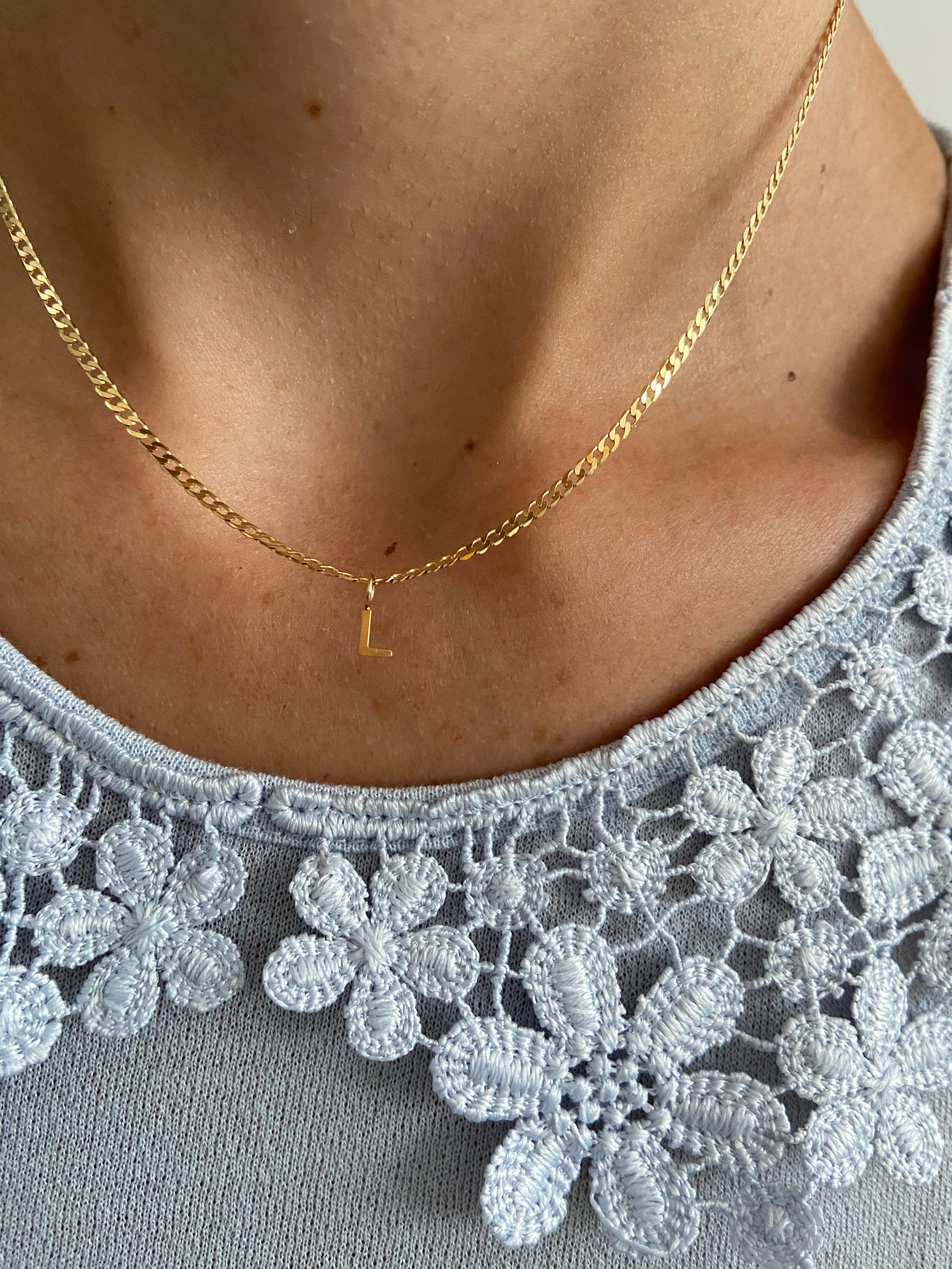 14K Gold Mini Initial Charm