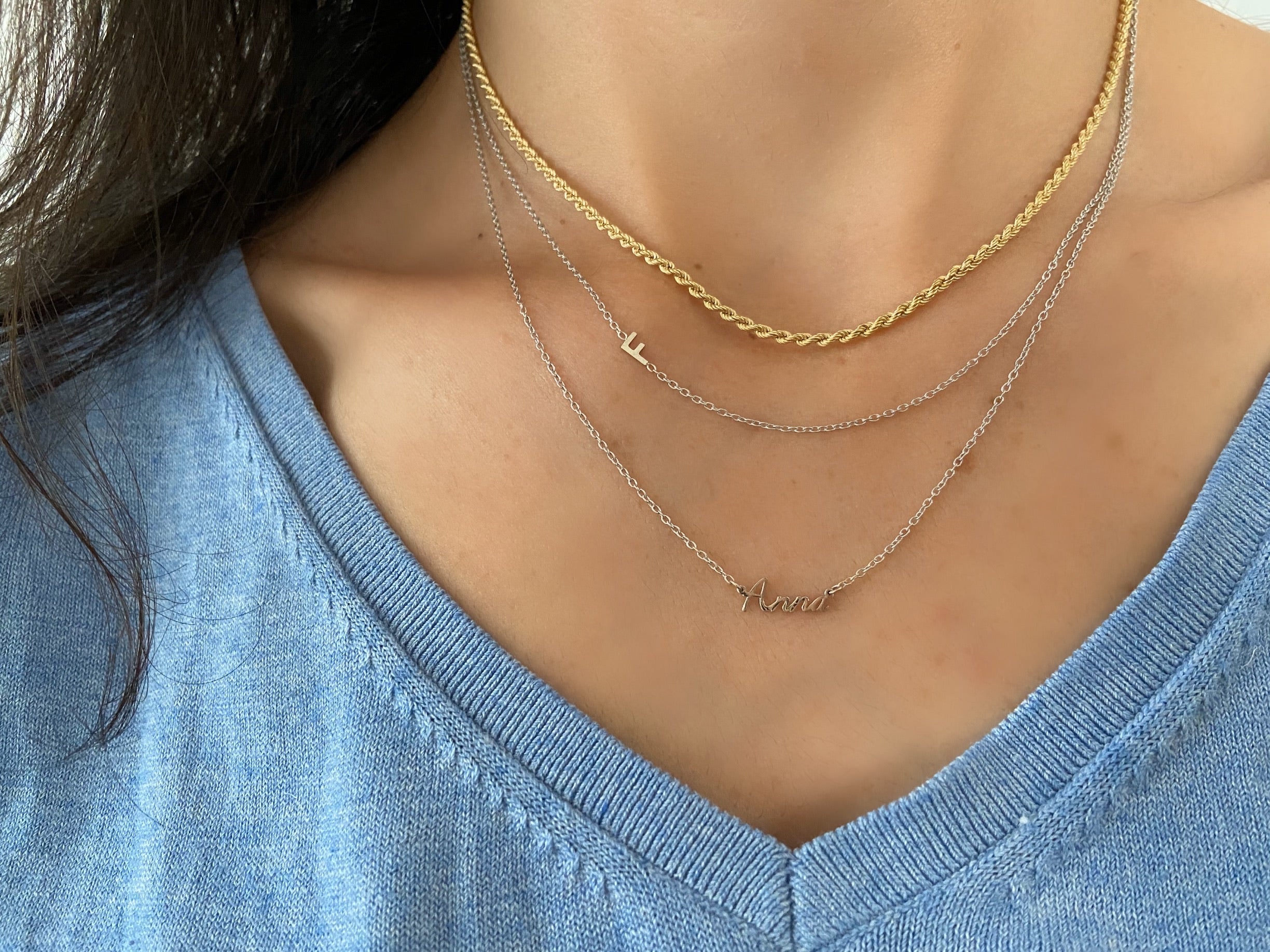 Gold Cursive Name Necklace