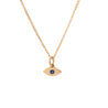 Gold and Sapphire Evil Eye Charm