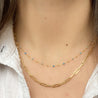 Blue Enamel and Bead Necklace