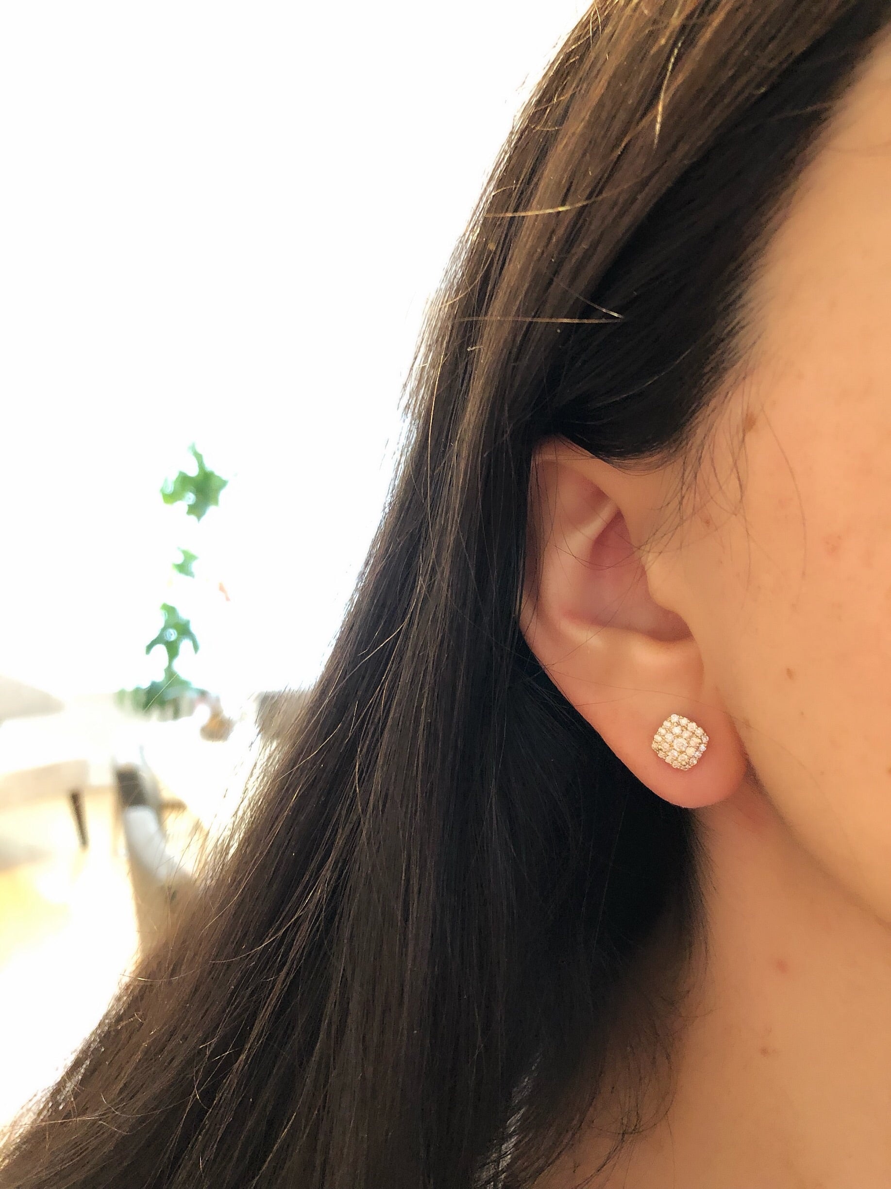 Cushion Illusion Diamond Studs