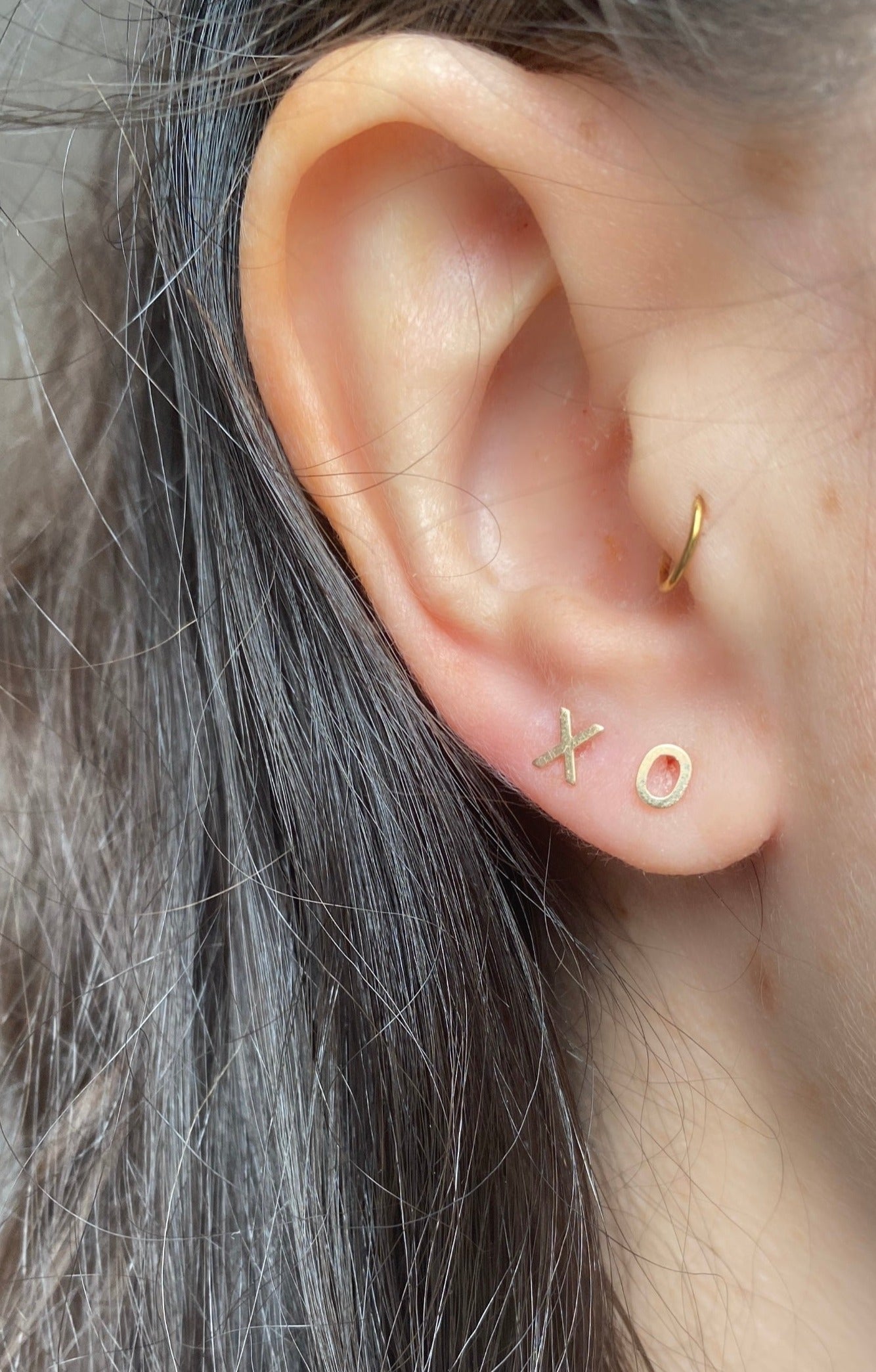 Gold XO Studs