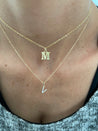 Large Initial Charm Necklace