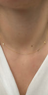 14 Karat Gold Initial and Diamond Necklace