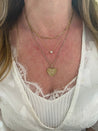 Personalized Diamond Initial and Heart Medallion