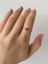 Baguette Birthstone and Diamond Ring