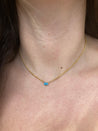 Emerald Cut Birthstone Necklace