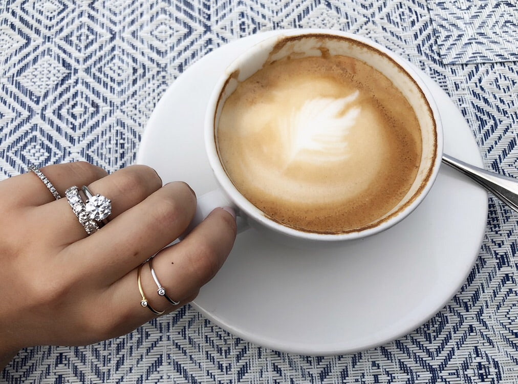 14K Gold Bezel-Set Diamond Ring