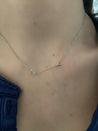 Asymmetrical Diamond Initial Necklace