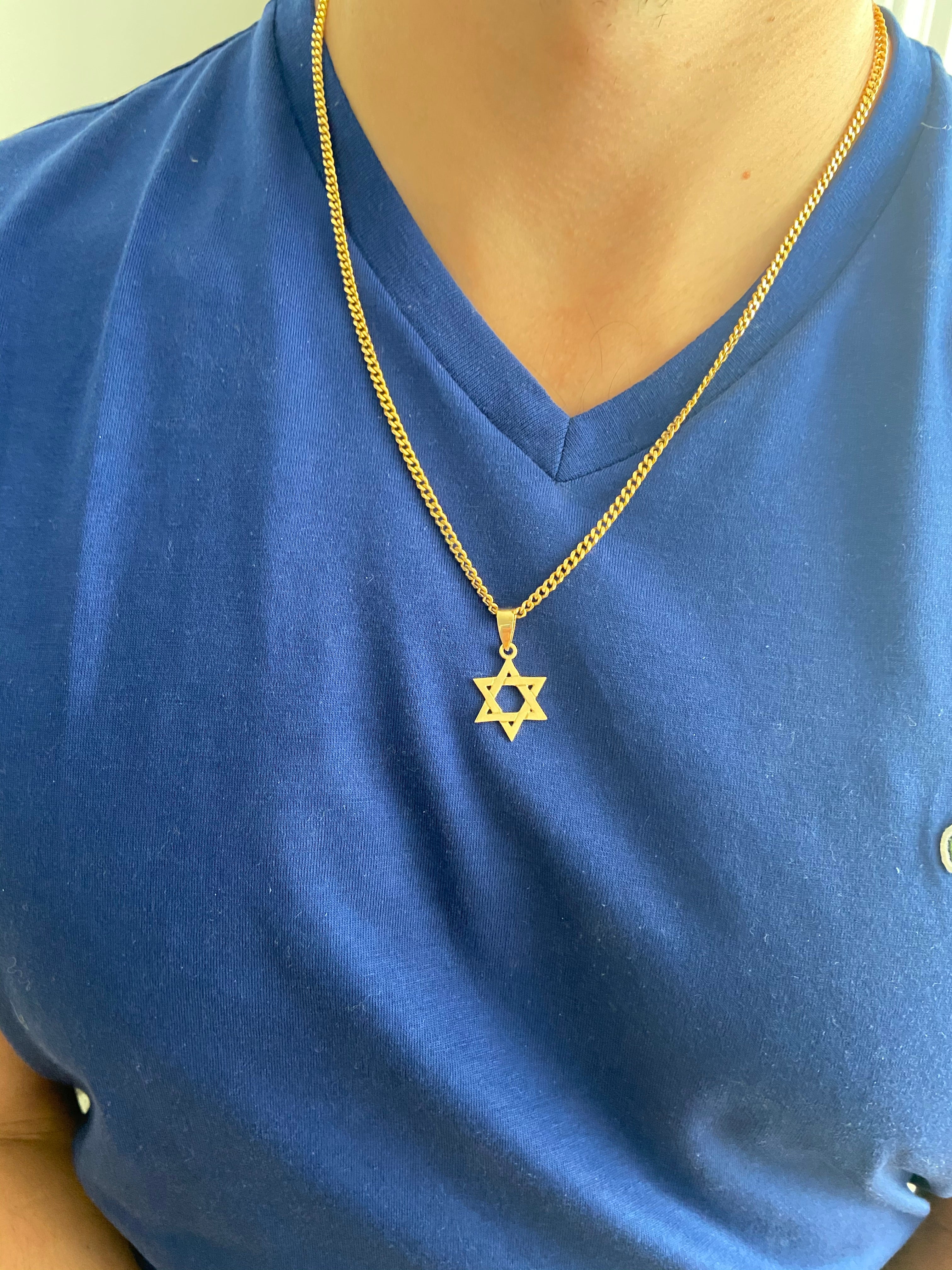 Gold Star of David Charm