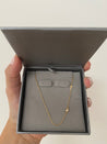 14 Karat Gold Initial and Birthstone Necklace