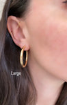 4mm Gold Hoops