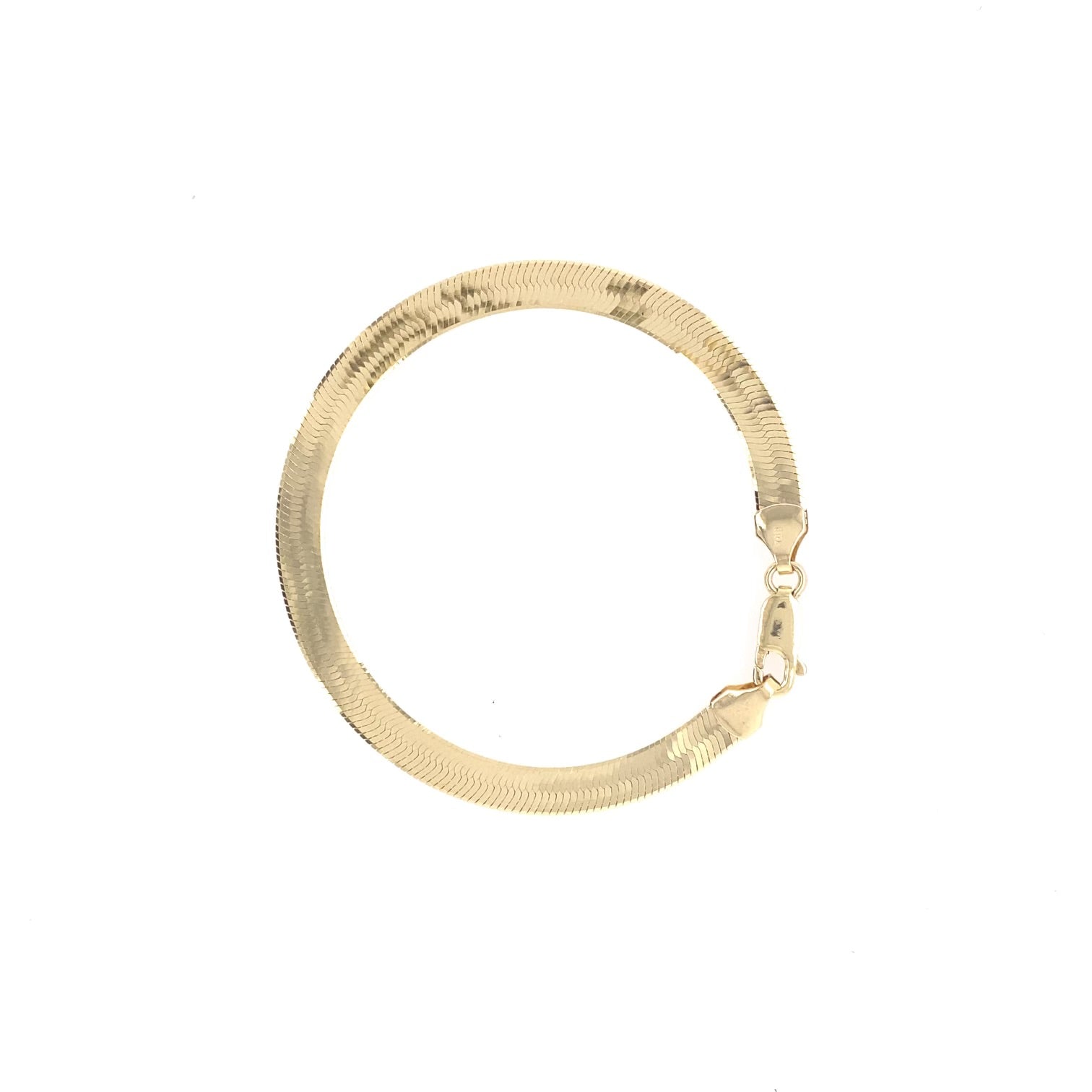 10K Gold Large Herringbone Bracelet