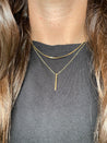 Vertical 3D Bar Necklace